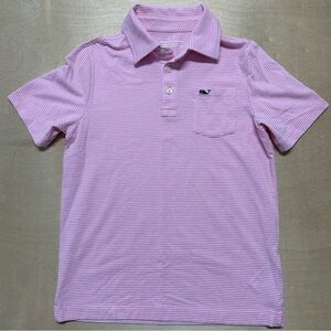 Vineyard Vines Pink Striped Polo Shirt